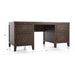 Crate & Barrel Morris 72" Chocolate Brown Writing Desk with dimensions labeled, showing a 72-inch width, 31-inch depth, and 31-inch height