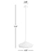Crate & Barrel Pina Pro Metal Table Lamp by Zafferano America shown with dimensions of 11.4 inches high, a 4.13-inch base, and a 1.38-inch shade