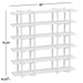 Crate & Barrel Thomas Barley Oak Wood Wide Open Bookcase/Room Divider with dimensions labeled, showing an 80-inch-wide, 79.25-inch-tall, and 19.25-inch-deep design