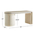 Crate & Barrel Twist 64" Whitewashed Ash Rotating Large Desk with Storage dimension diagram showing the desk’s 64-inch width, 29-inch height, and 24-inch depth