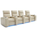 Cream Valencia Natalie Home Theater Seating Row of 4 Width 132 Height 43 Depth 42