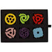 Crosley 45 Adaptor Gift Set shows six vibrant adaptors in green, red, yellow, pink, purple, and blue displayed in a black foam insert