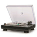 Crosley C100BT Bluetooth Turntable - Black is displayed with its clear dust cover open