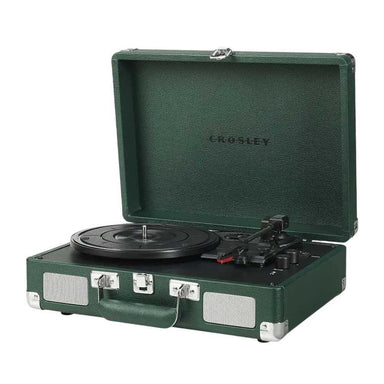 Crosley Cruiser Plus Portable Turntable with Bluetooth InOut - Emerald is captured from an angled view