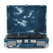 Crosley Cruiser Plus Portable Turntable with Bluetooth InOut - Indigo is displayed with its vibrant indigo design and iconic suitcase