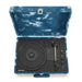 Crosley Cruiser Plus Portable Turntable with Bluetooth InOut - Indigo is opened to reveal the platter and control panel