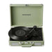 Crosley Cruiser Plus Portable Turntable with Bluetooth InOut - Mint is shown closed in its sleek, portable form with chrome accents and built-in front-facing speakers