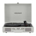 Crosley Cruiser Plus Portable Turntable with Bluetooth InOut - White Sand displays an open lid with its clean and minimalist layout