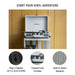 Crosley Cruiser Plus Portable Turntable with Bluetooth InOut - White Sand is shown with its lid open, revealing built-in speakers and a compact, vintage design