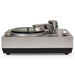 Crosley RSD3 Mini Turntable for 3 Inch Vinyl Records w Sun Records Set of 4 is shown from a clean side angle