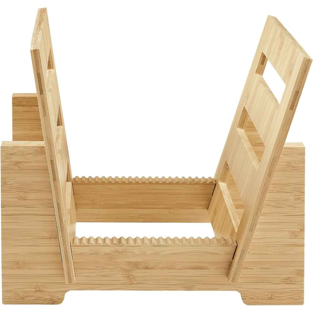 Crosley Record Storage Display Stand - Bamboo showcases a clean and simple framework when emptyCrosley Record Storage Display Stand - Bamboo showcases a clean and simple framework when empty