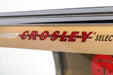 Crosley Rocket 80 CD Bluetooth Full-Size Jukebox - Black's top panel with nostalgic lettering and curved design details