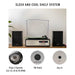 Crosley Sloane Shelf System - Black showcases three-speed vinyl playback, FM radio, and AUX input features for versatile listening