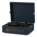 Crosley Voyager Portable Turntable with Bluetooth Out - Navy showcases an open lid design