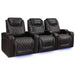 Dark Chocolate Valencia Oslo Home Theater Seating Row of 3 Width 99.75 Height 42.75 Depth 38