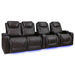 Dark Chocolate Valencia Oslo Home Theater Seating Row of 4 Loveseat Left Width 124 Height 42.75 Depth 38