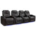 Dark Chocolate Valencia Oslo Home Theater Seating Row of 4 Width 130.75 Height 42.75 Depth 38