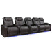 Dark Chocolate Valencia Oslo Home Theater Seating Row of 5 Loveseat Right Width 155 Height 42.75 Depth 38