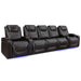 Dark Chocolate Valencia Oslo Home Theater Seating Row of 5 Set of 3 Center Width 155 Height 42.75 Depth 38