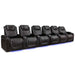 Dark Chocolate Valencia Oslo Home Theater Seating Row of 6 Width 192.75 Height 42.75 Depth 38