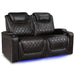 Dark Chocolate Valencia Oslo XL Home Theater Seating Row of 2 Loveseat Width 65 Height 45 Depth 38