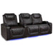 Dark Chocolate Valencia Oslo XL Home Theater Seating Row of 3 Loveseat Right Width 97.5 Height 45 Depth 38