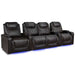 Dark Chocolate Valencia Oslo XL Home Theater Seating Row of 4 Loveseat Center Width 130 Height 45 Depth 38