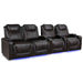 Dark Chocolate Valencia Oslo XL Home Theater Seating Row of 4 Loveseat Left Width 130 Height 45 Depth 38