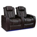 Dark Chocolate Valencia Tuscany Home Theater Seating Row of 2 Width 68.25 Height 43.5 Depth 40