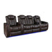 Dark Chocolate Valencia Tuscany Home Theater Seating Row of 4 Loveseat Center Width 123 Height 43.5 Depth 40