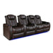 Dark Chocolate Valencia Tuscany Home Theater Seating Row of 4 Loveseat Right Width 123 Height 43.5 Depth 40