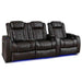 Dark Chocolate Valencia Tuscany XL Home Theater Seating Row of 3 Loveseat Left Width 96.75 Height 46 Depth 39.5