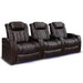 Dark Chocolate Valencia Tuscany XL Home Theater Seating Row of 3 Width 103.5 Height 46 Depth 39.5