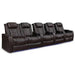 Dark Chocolate Valencia Tuscany XL Home Theater Seating Row of 5 Loveseat Left Width 161.25 Height 46 Depth 39.5