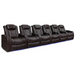 Dark Chocolate Valencia Tuscany XL Home Theater Seating Row of 6 Width 200.5 Height 46 Depth 39.5