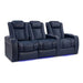 Dark Navy Valencia Tuscany Home Theater Seating Row of 3 Loveseat Left Width 92.25 Height 43.5 Depth 40