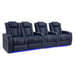 Dark Navy Valencia Tuscany Home Theater Seating Row of 4 Loveseat Left Width 123 Height 43.5 Depth 40