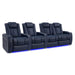 Dark Navy Valencia Tuscany Home Theater Seating Row of 4 Loveseat Right Width 123 Height 43.5 Depth 40