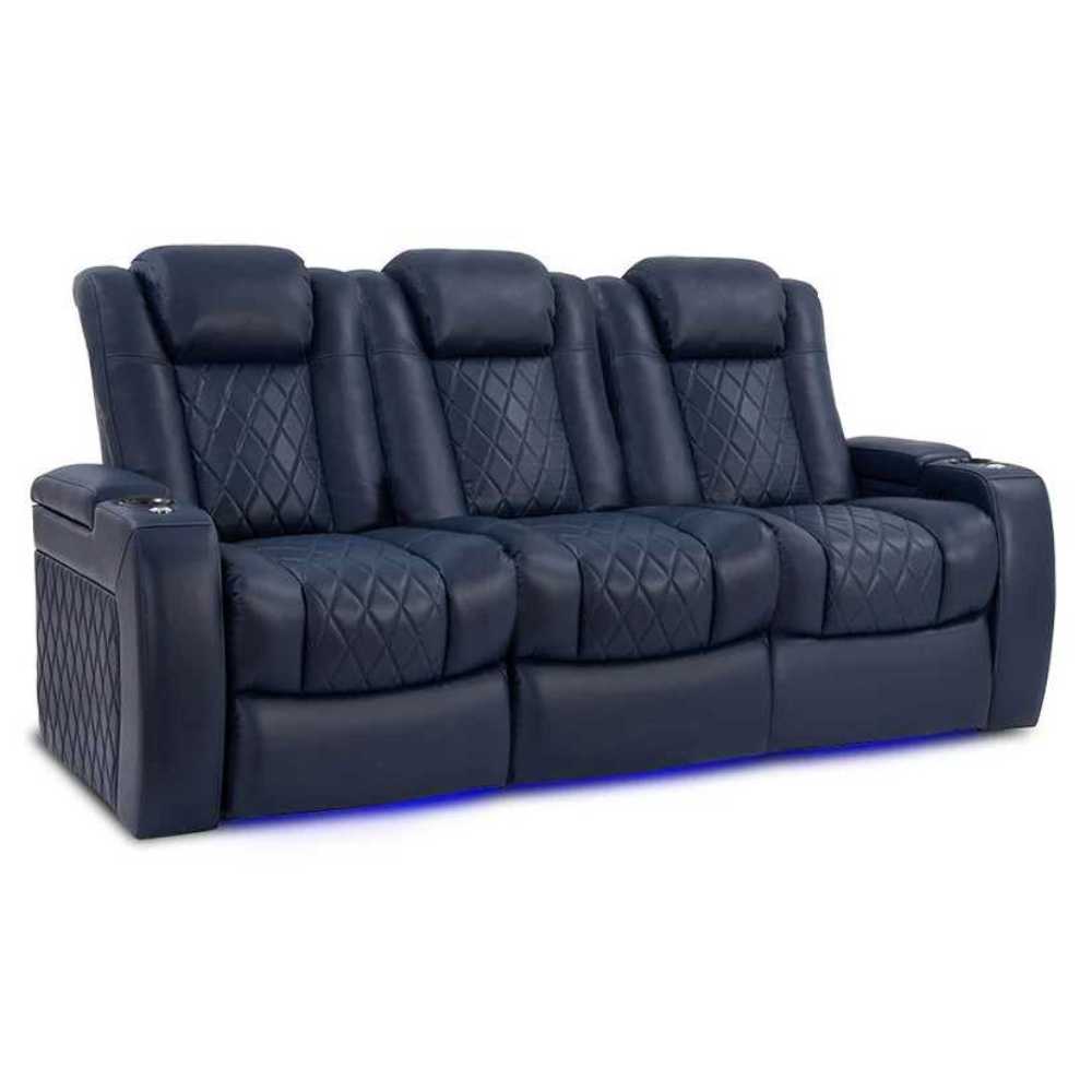 Dark Navy Valencia Tuscany Home Theater Seating Set of 3 Width 85.5 Height 43.5 Depth 40