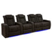 Dark Roast Valencia Tuscany Ultimate Edition Home Theater Seating Row of 4 Width 129.75 Height 43.5 Depth 40