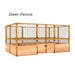 Deer Fence Outdoor Living Today 12x8 Raised Garden Bed surrounded by a tall wooden wire fence with double doors to protect plants from deer and animals