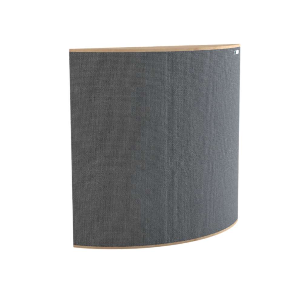 Demi Chaucer GIK Acoustics Evolution PolyFusor™ Polycylindrical Diffuser in medium gray fabric with a compact semi-cylindrical profile