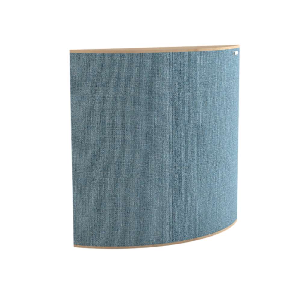 Demi-Clan-GIK-Acoustics-Evolution-PolyFusor-Polycylindrical-Diffuser-in-light-beige-fabric-with-a-smooth-curved-acoustic-design