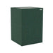 Demi Lora GIK Acoustics Soffit Corner Bass Trap in a deep green fabric finish designed to absorb bass frequencies and improve room acoustics