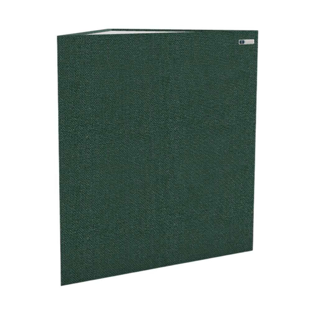 Demi Lora GIK Acoustics TriTrap™ Corner Bass Trap in dark green fabric with a textured finish for acoustic treatment