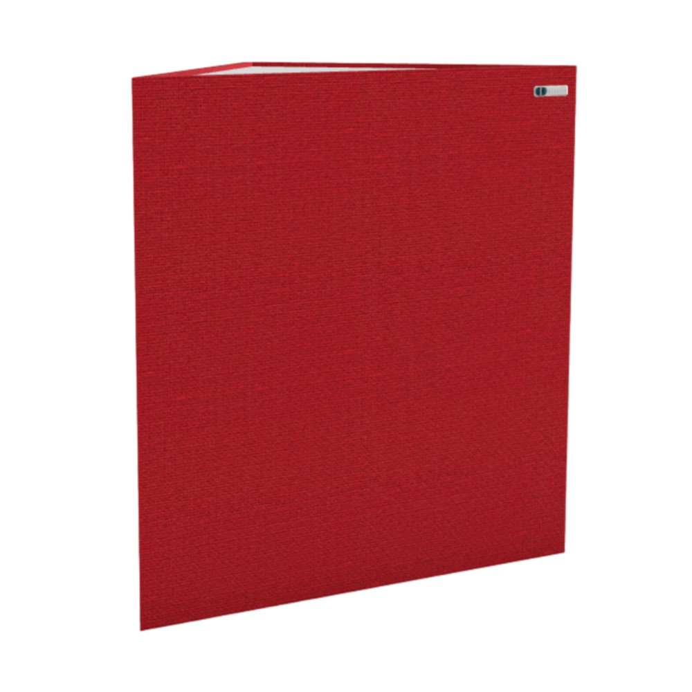 Demi Pitlochry GIK Acoustics TriTrap™ Corner Bass Trap in vibrant red fabric for a bold acoustic accent