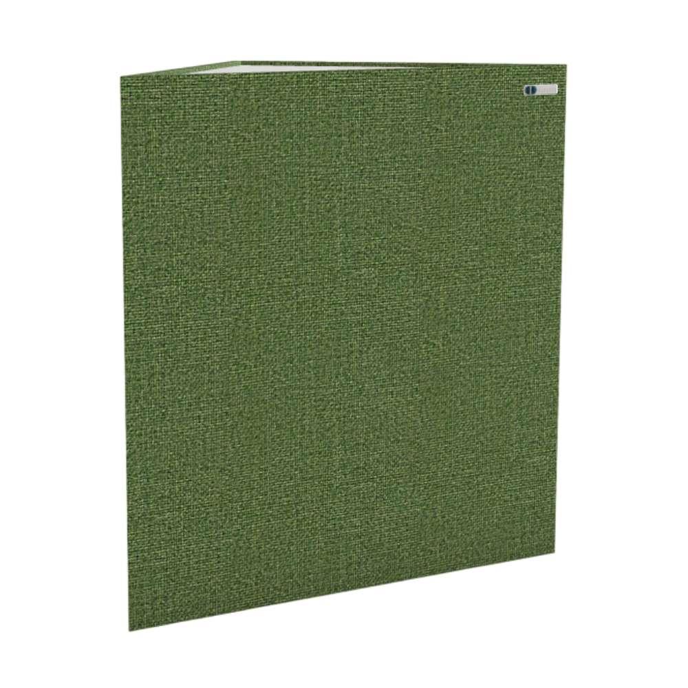 Demi Staffa GIK Acoustics TriTrap™ Corner Bass Trap in medium green fabric suited for studios and media rooms