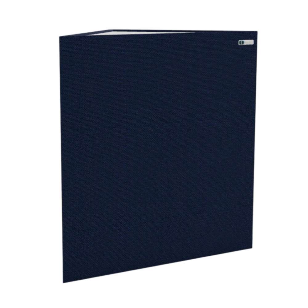 Demi Walten GIK Acoustics TriTrap™ Corner Bass Trap in dark navy fabric with an understated professional appearance