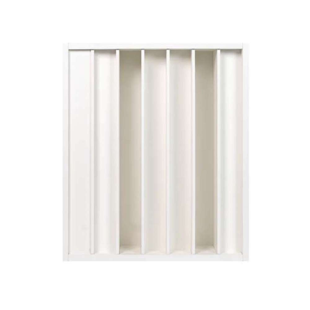 Demi White GIK Acoustics Q7D Quadratic Residue Diffuser in white finish for improved room acoustics and sound clarity