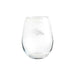 Denver Broncos Crate & Barrel NFL Aspen 11.75oz Stemless Wine Glass, Set of 4 featuring an etched Broncos horse-head logo on clear glass
